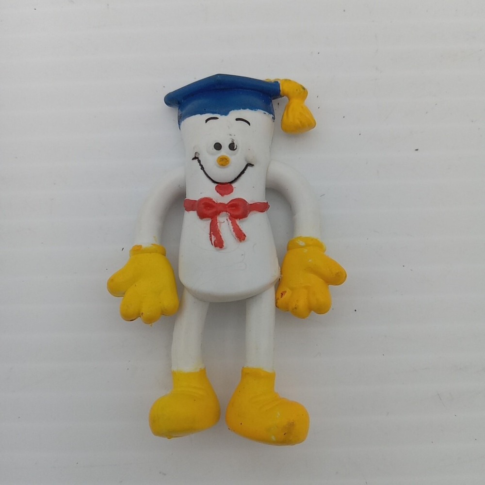 Russ Berrie Diploma Graduation Cap Bendy Figure Vintage Toy WRONGWAY052